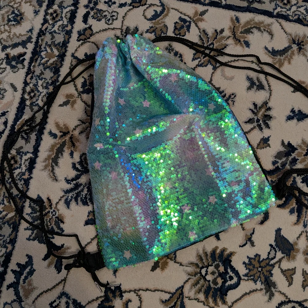 Sequin Drawstring Backpack